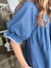 Load image into Gallery viewer, Smocked Denim Dress