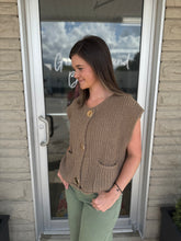Load image into Gallery viewer, Coffee Sweater Vest