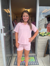 Load image into Gallery viewer, Preppy Pink Shorts- Tween
