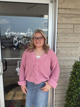 Load image into Gallery viewer, Retro Cardigan- Rose
