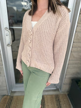 Load image into Gallery viewer, Retro Cardigan- Sand
