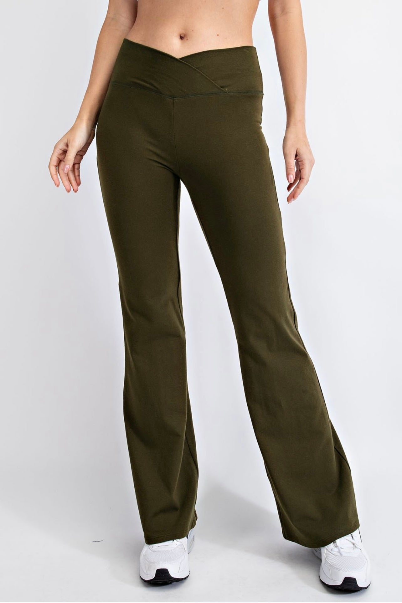 Everyday Flare Pants- Olive – Grace Abound Boutique