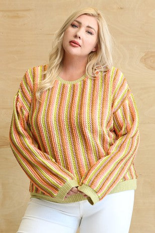 Multi Wave Sweater- Plus
