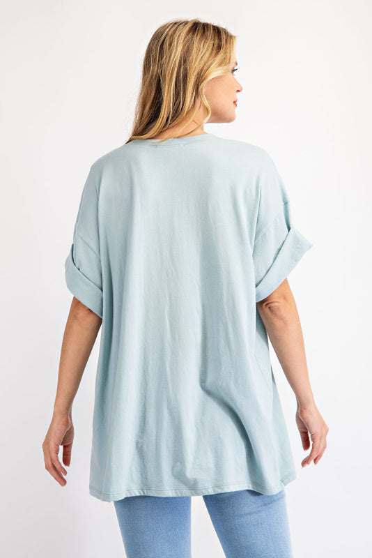 Dusty Mint Oversized Top