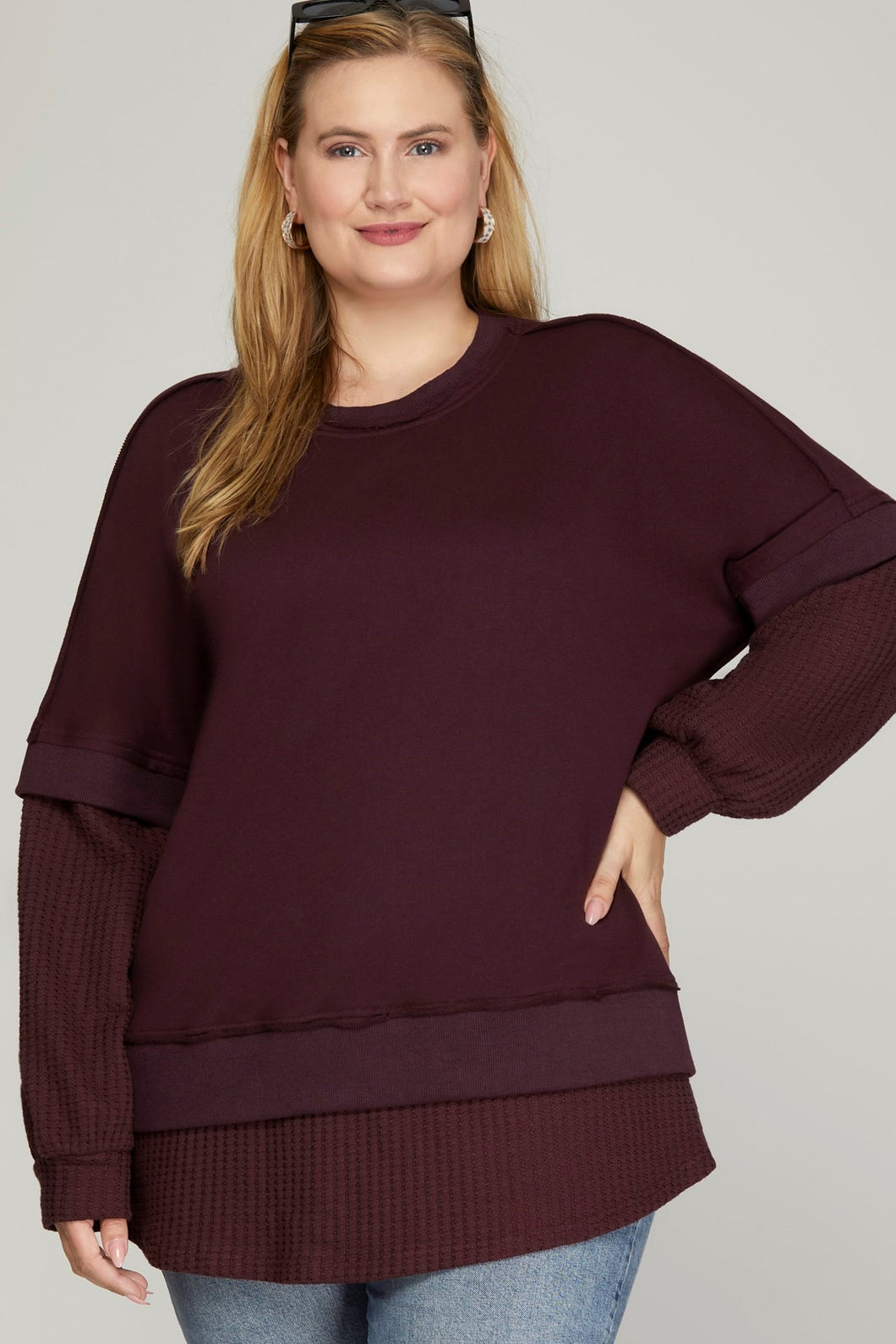 Plum Pullover- Plus